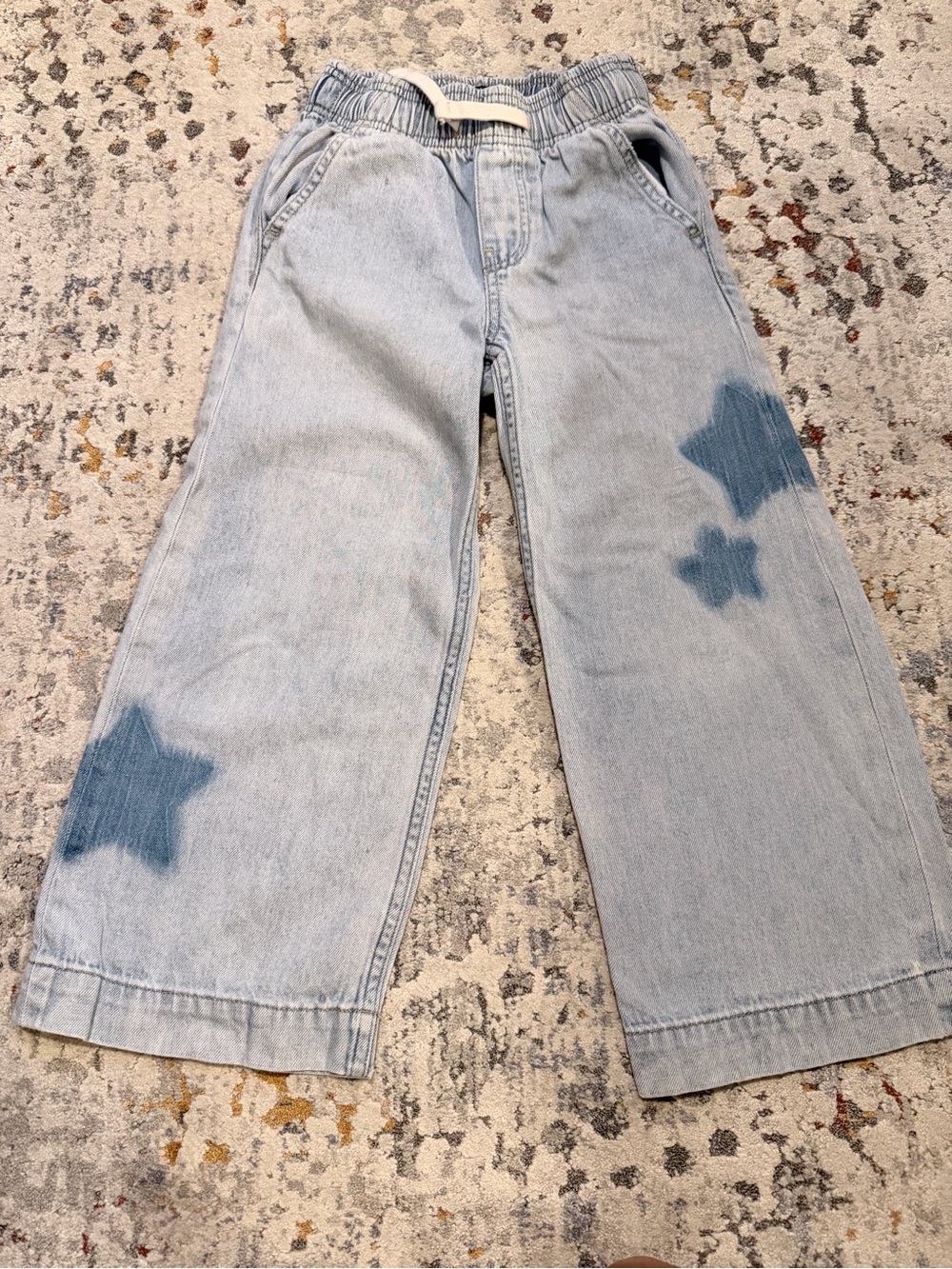 GAP Light Blue Star Accent Wide-Leg Jeans